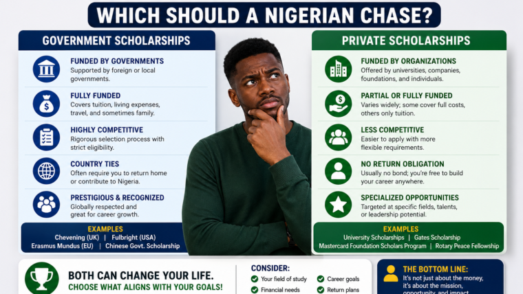 Government Vs Private Scholarships: Which Should A Nigerian Chase?