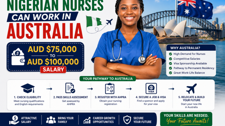 How Nigerian Nurses Can Work in Australia – AUD $75,000 to AUD $100,000 Salary